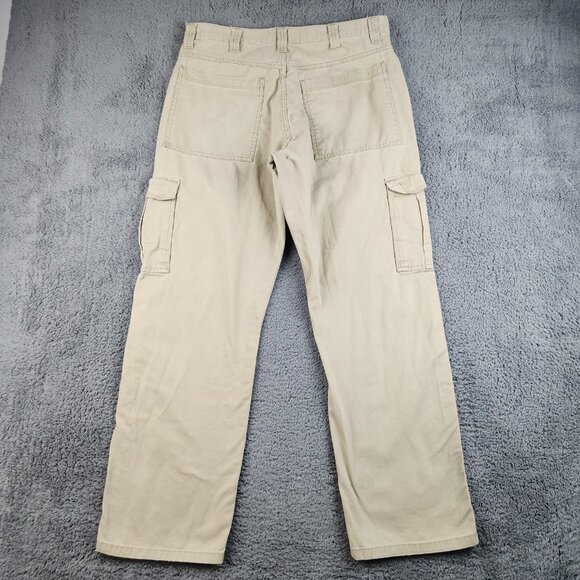 Wrangler Khaki Cargo Pants Men's 34x31 Relaxed Fit Y2K Combat Skate Workwear - Picture 2 of 8
